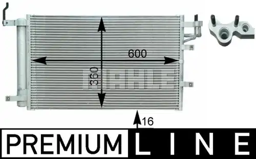 кондензатор, климатизация MAHLE AC 430 000P