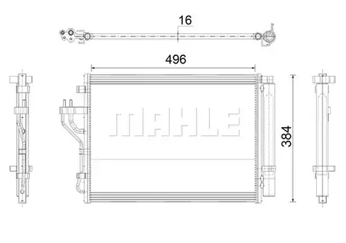кондензатор, климатизация MAHLE AC 43 000P