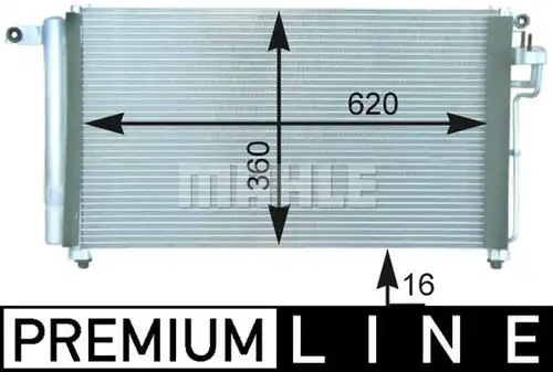 кондензатор, климатизация MAHLE AC 433 000P