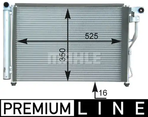 кондензатор, климатизация MAHLE AC 439 000P