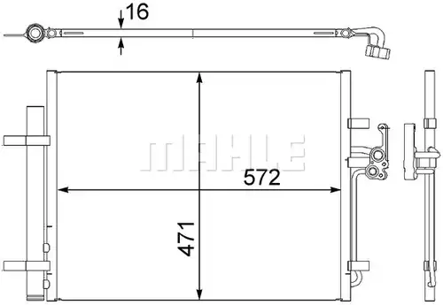 кондензатор, климатизация MAHLE AC 441 000S
