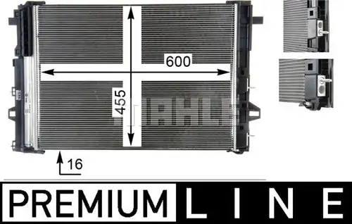 кондензатор, климатизация MAHLE AC 446 000P