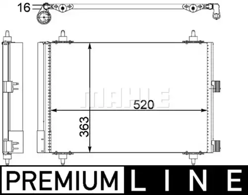 кондензатор, климатизация MAHLE AC 447 000P