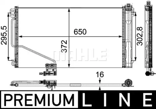 кондензатор, климатизация MAHLE AC 449 000P