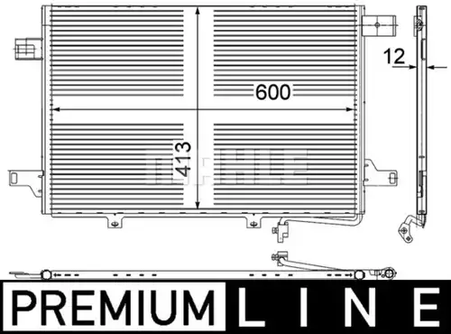 кондензатор, климатизация MAHLE AC 452 000P