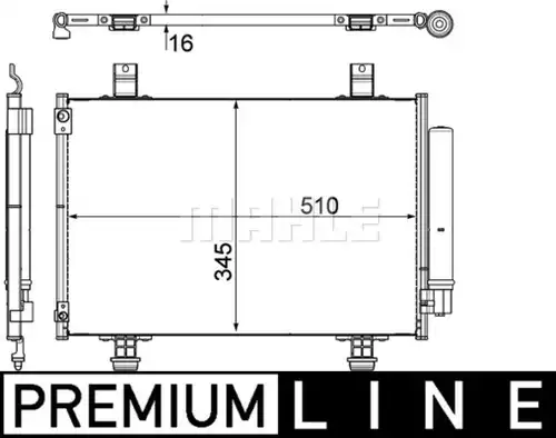 кондензатор, климатизация MAHLE AC 456 000P