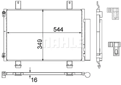 кондензатор, климатизация MAHLE AC 456 000S