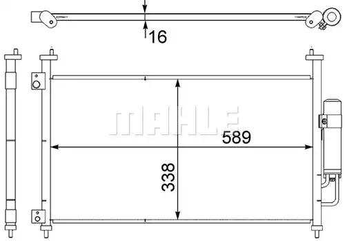кондензатор, климатизация MAHLE AC 464 000S