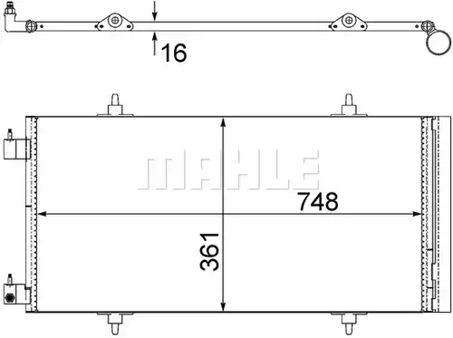 кондензатор, климатизация MAHLE AC 465 000S