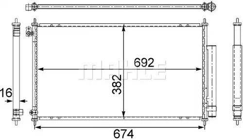 кондензатор, климатизация MAHLE AC 467 001S