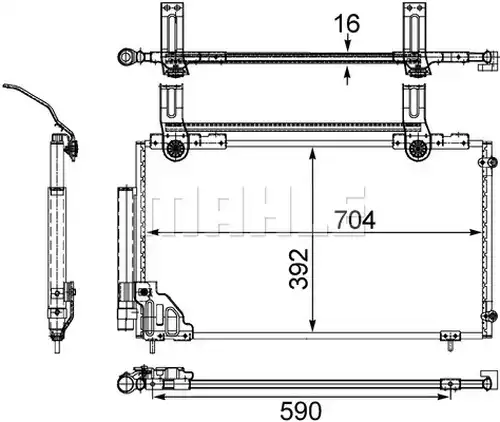 кондензатор, климатизация MAHLE AC 471 000S