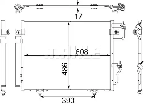 кондензатор, климатизация MAHLE AC 475 001S