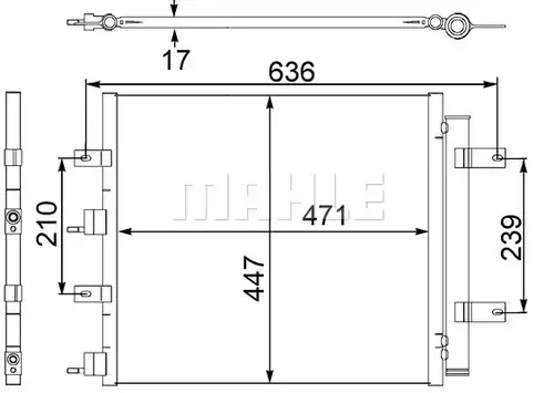 кондензатор, климатизация MAHLE AC 481 000S
