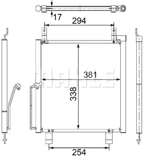кондензатор, климатизация MAHLE AC 482 000S
