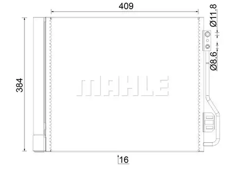 кондензатор, климатизация MAHLE AC 488 000S