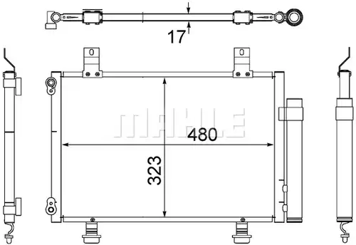 кондензатор, климатизация MAHLE AC 495 000S