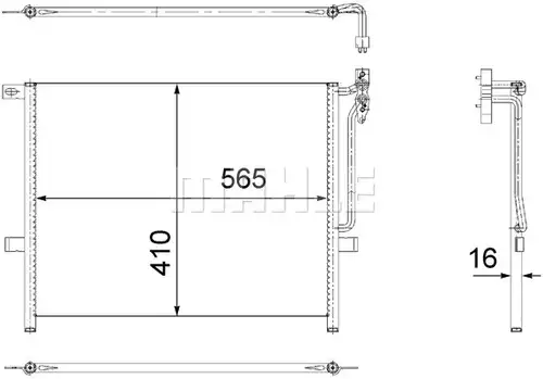 кондензатор, климатизация MAHLE AC 502 001S
