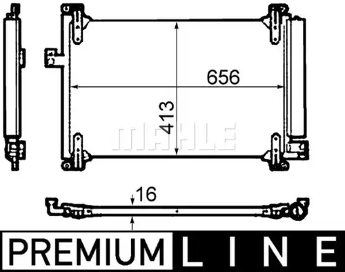 кондензатор, климатизация MAHLE AC 504 000P