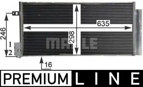 кондензатор, климатизация MAHLE AC 505 000P