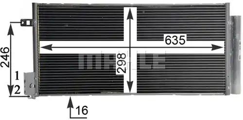 кондензатор, климатизация MAHLE AC 505 001S
