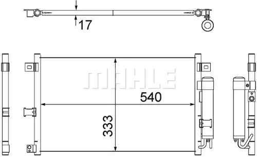 кондензатор, климатизация MAHLE AC 507 000S