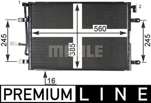 кондензатор, климатизация MAHLE AC 508 000P