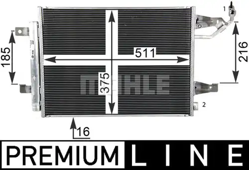 кондензатор, климатизация MAHLE AC 509 000P