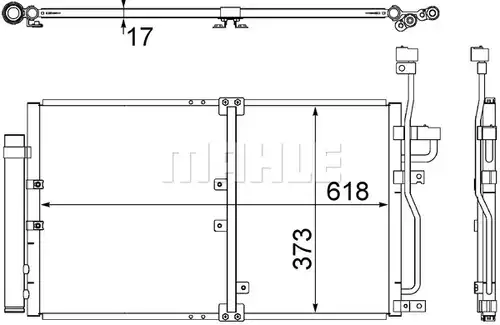 кондензатор, климатизация MAHLE AC 510 000S