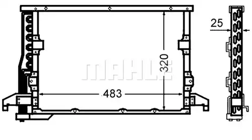 кондензатор, климатизация MAHLE AC 512 000S