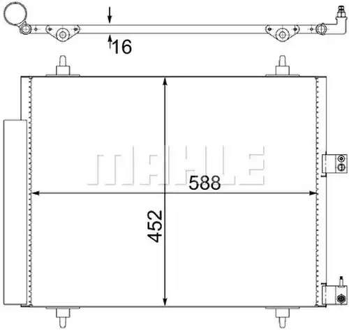 кондензатор, климатизация MAHLE AC 515 000S