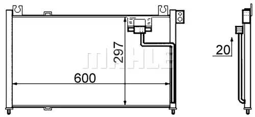 кондензатор, климатизация MAHLE AC 523 000S