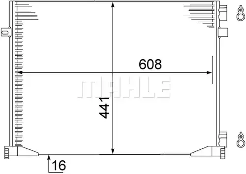 кондензатор, климатизация MAHLE AC 528 000S