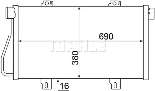 кондензатор, климатизация MAHLE AC 529 000S
