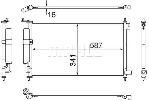 кондензатор, климатизация MAHLE AC 559 000S