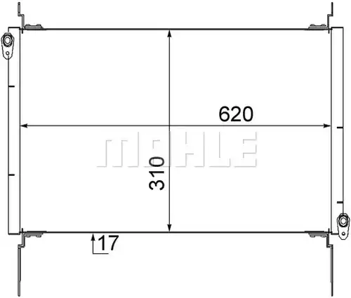 кондензатор, климатизация MAHLE AC 562 000S