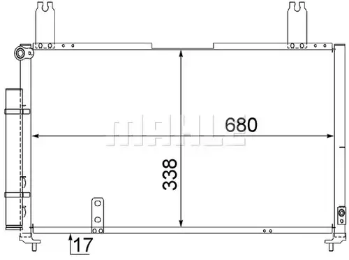 кондензатор, климатизация MAHLE AC 565 000S