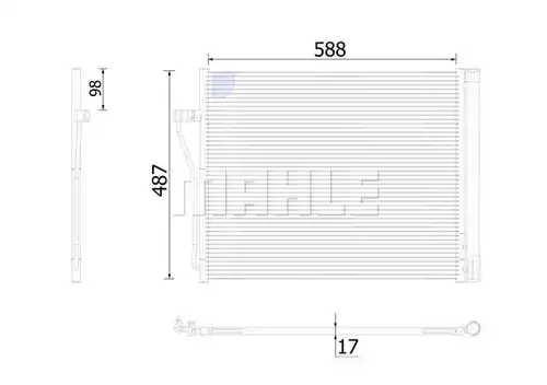 кондензатор, климатизация MAHLE AC 568 000S