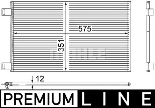 кондензатор, климатизация MAHLE AC 569 000P