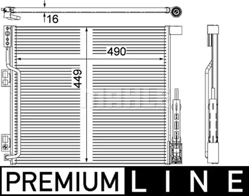 кондензатор, климатизация MAHLE AC 570 000P