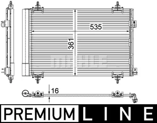 кондензатор, климатизация MAHLE AC 587 000P