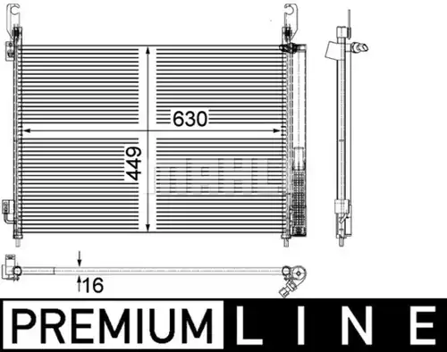 кондензатор, климатизация MAHLE AC 588 000P