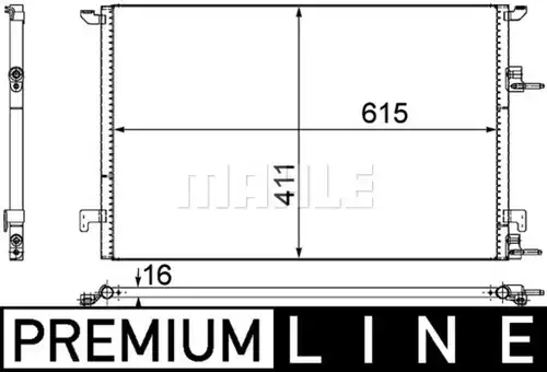 кондензатор, климатизация MAHLE AC 589 000P