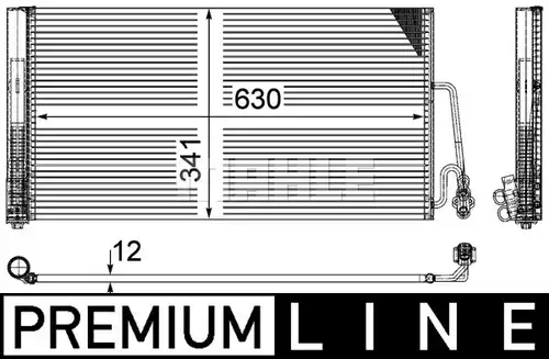 кондензатор, климатизация MAHLE AC 590 000P