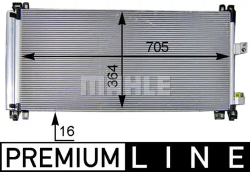 кондензатор, климатизация MAHLE AC 597 000P