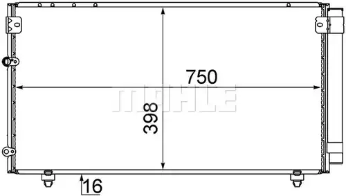 кондензатор, климатизация MAHLE AC 606 000S