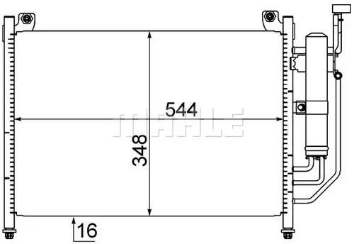 кондензатор, климатизация MAHLE AC 608 000S