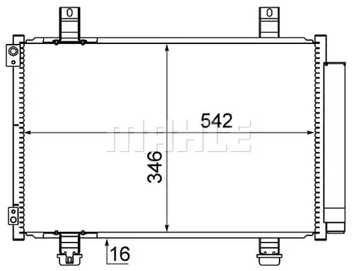 кондензатор, климатизация MAHLE AC 611 000S