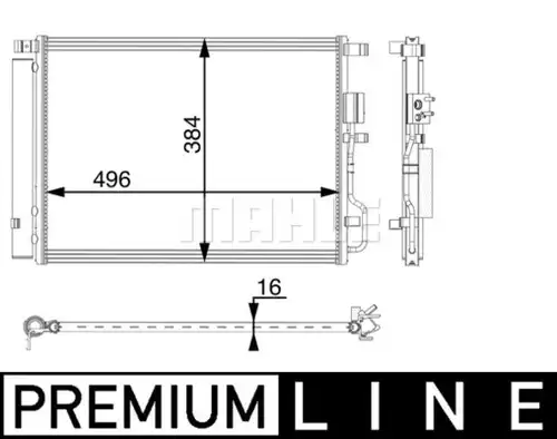 кондензатор, климатизация MAHLE AC 62 000P