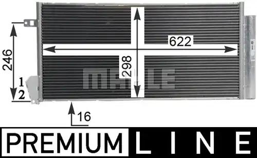 кондензатор, климатизация MAHLE AC 634 000P