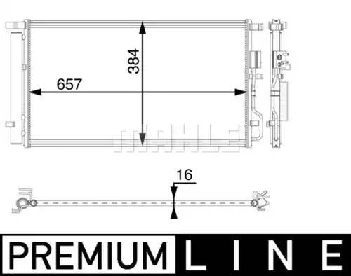 кондензатор, климатизация MAHLE AC 64 000P